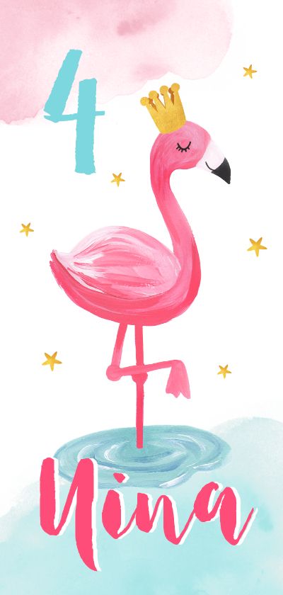 Detail Kindergeburtstag Einladung Flamingo Nomer 2