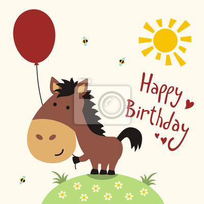 Detail Happy Birthday Pferd Lustig Nomer 3