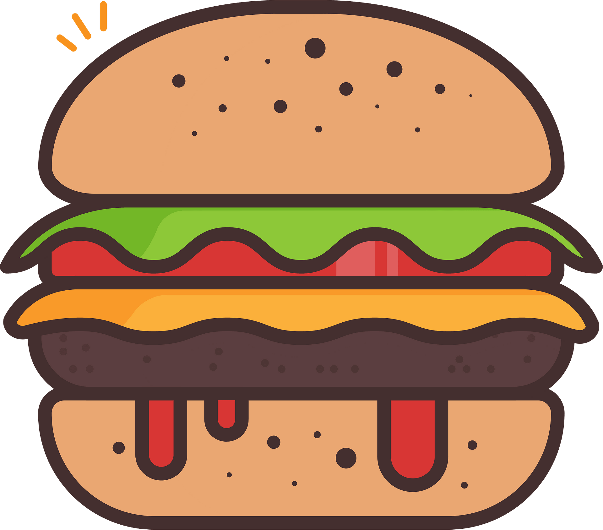Detail Burger Clipart Nomer 7