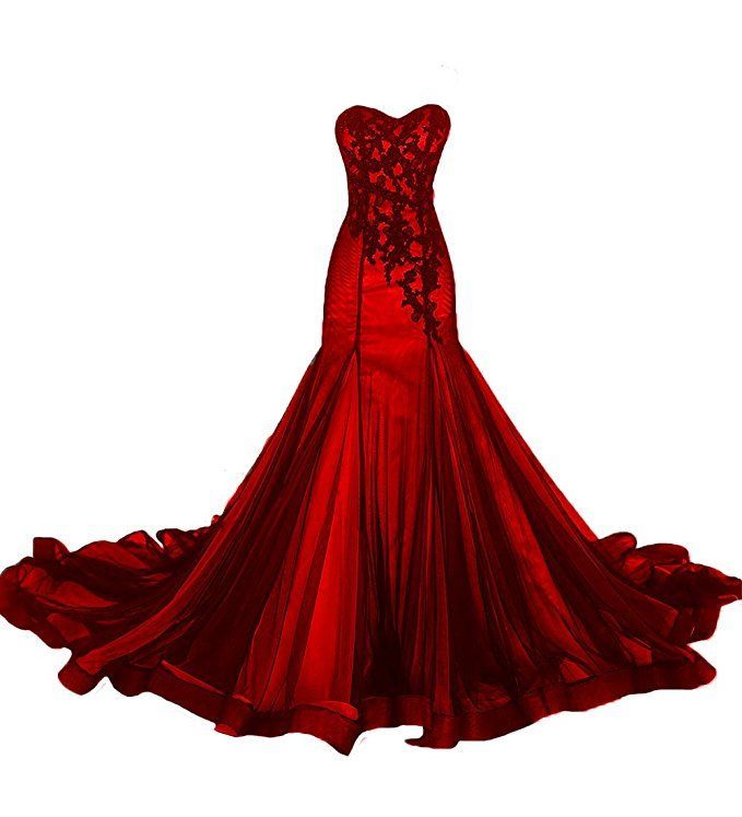 Detail Rotes Brautkleid Nomer 4