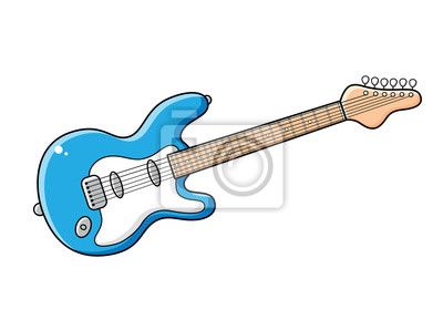 Detail Blaue Gitarre Nomer 6