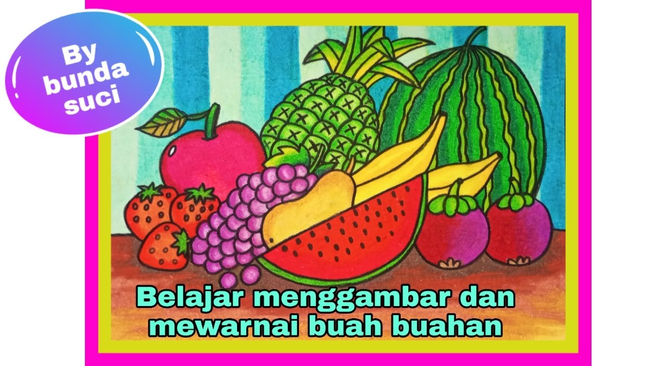 Detail Belajar Mewarnai Gambar Buah Buahan Nomer 32