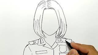Detail Belajar Mewarnai Gambar Polisi Wanita Nomer 3