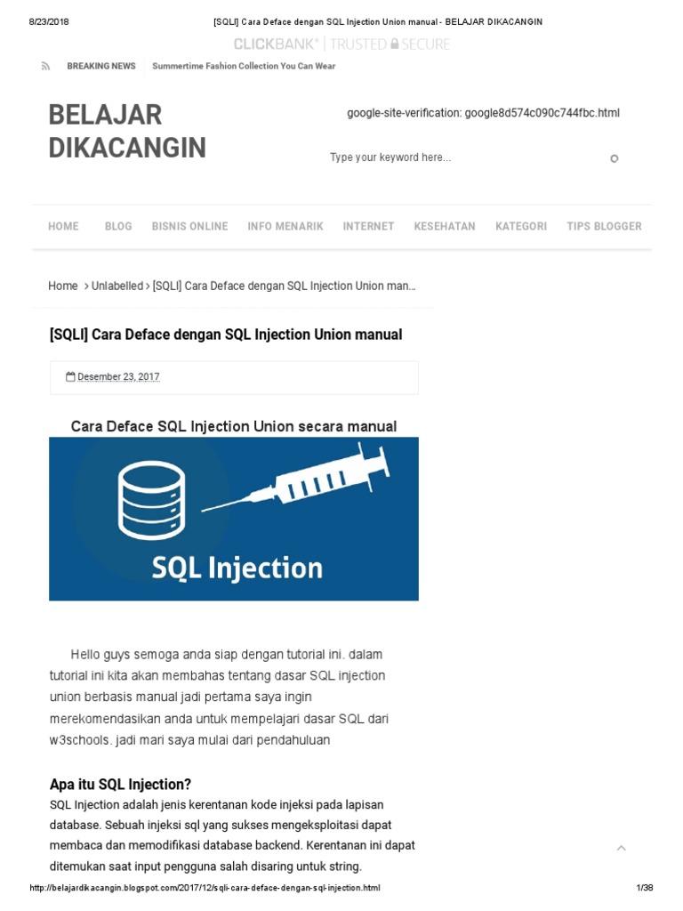 Detail Belajar Sql Injection Menggunakan Gambar Nomer 7