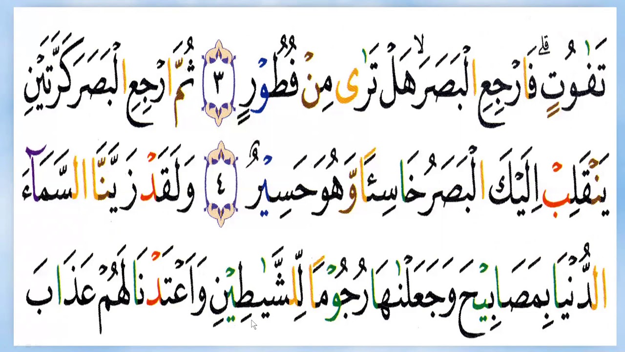 Detail Belajar Surat Al Mulk Nomer 3