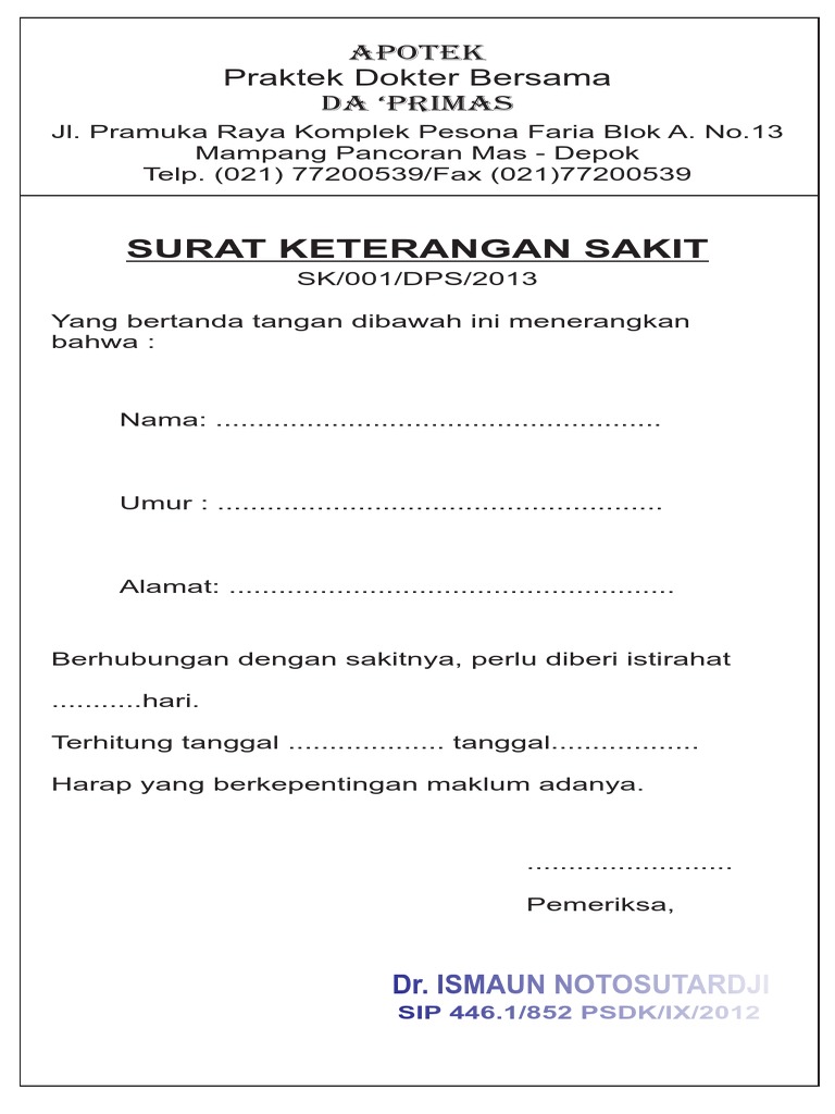 Detail Beli Surat Dokter Bogor Nomer 4