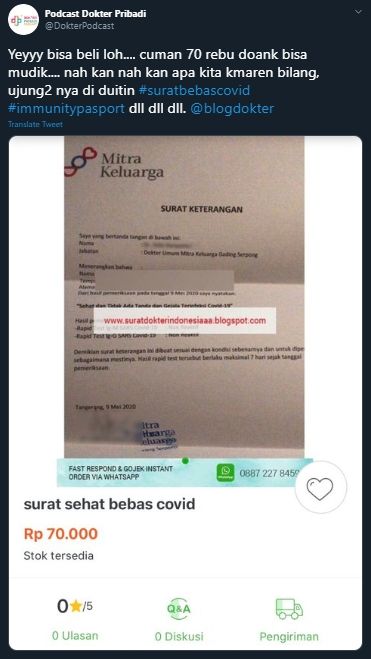 Detail Beli Surat Dokter Bogor Nomer 54