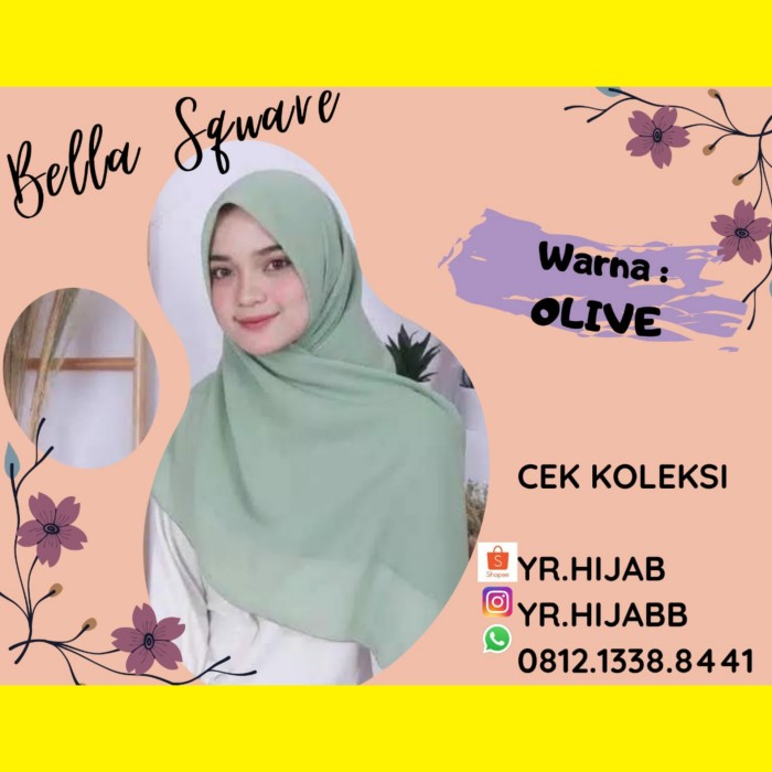 Detail Bella Square Warna Olive Nomer 8