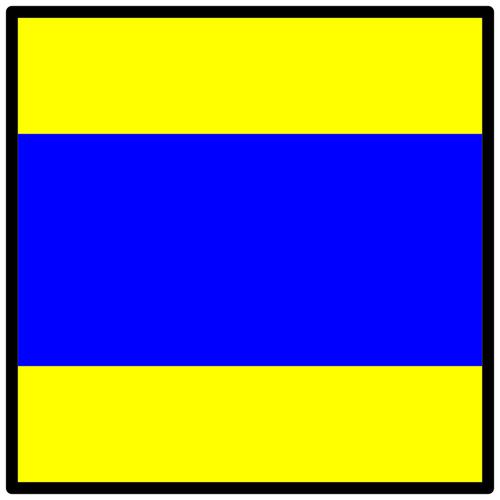 Detail Bendera Biru Kuning Nomer 24