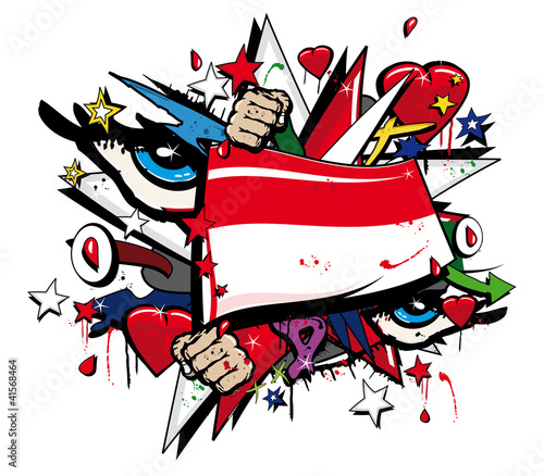 Detail Bendera Indonesia Art Nomer 25