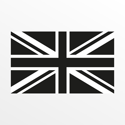 Bendera Inggris Hitam Putih - KibrisPDR