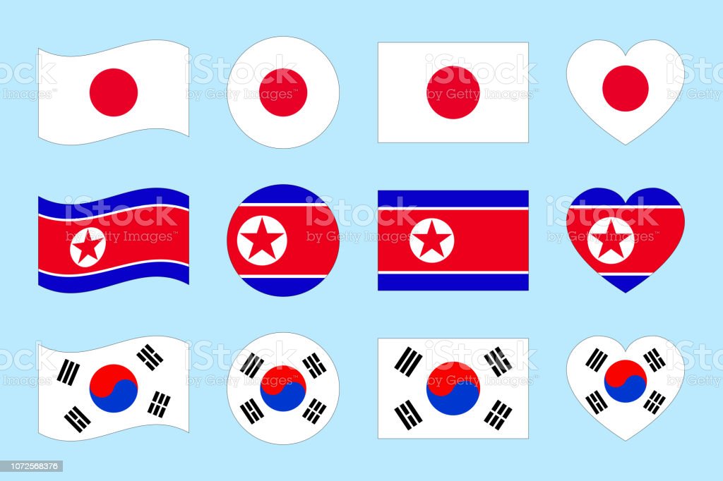 Detail Bendera Jepang Dan Korea Nomer 19