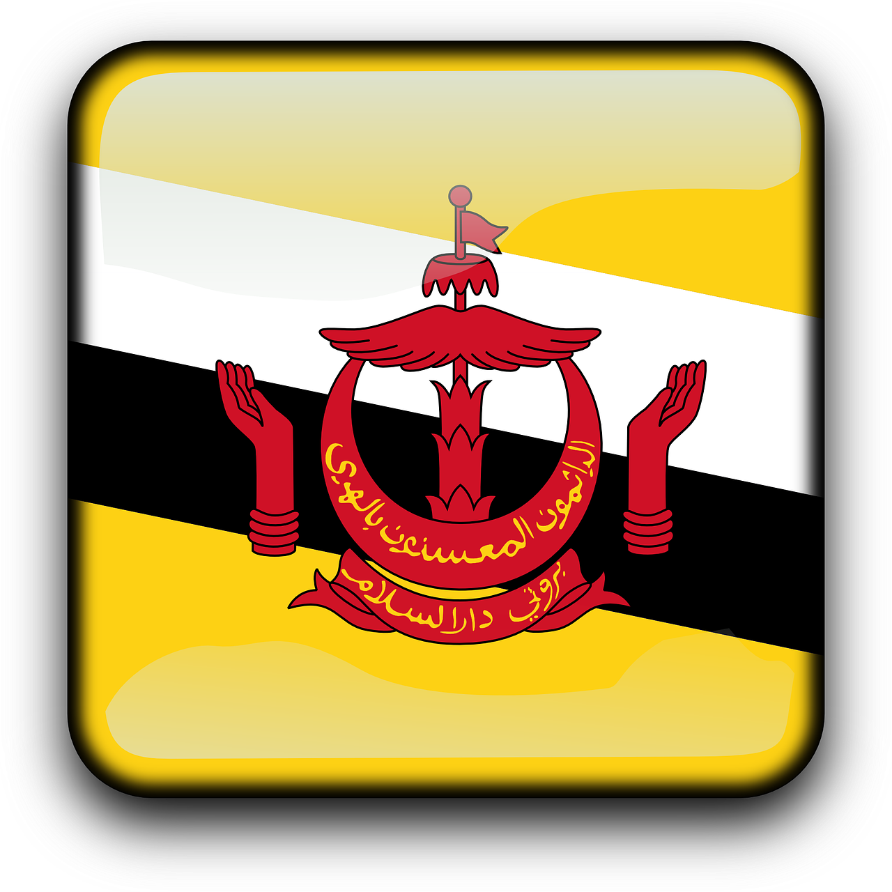 Detail Bendera Negara Brunei Darussalam Nomer 13