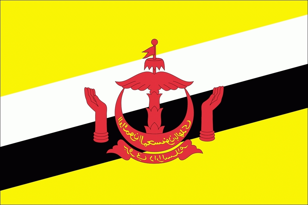 Detail Bendera Negara Brunei Darussalam Nomer 3