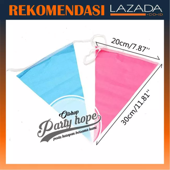 Detail Bendera Segitiga Warna Warni Nomer 38