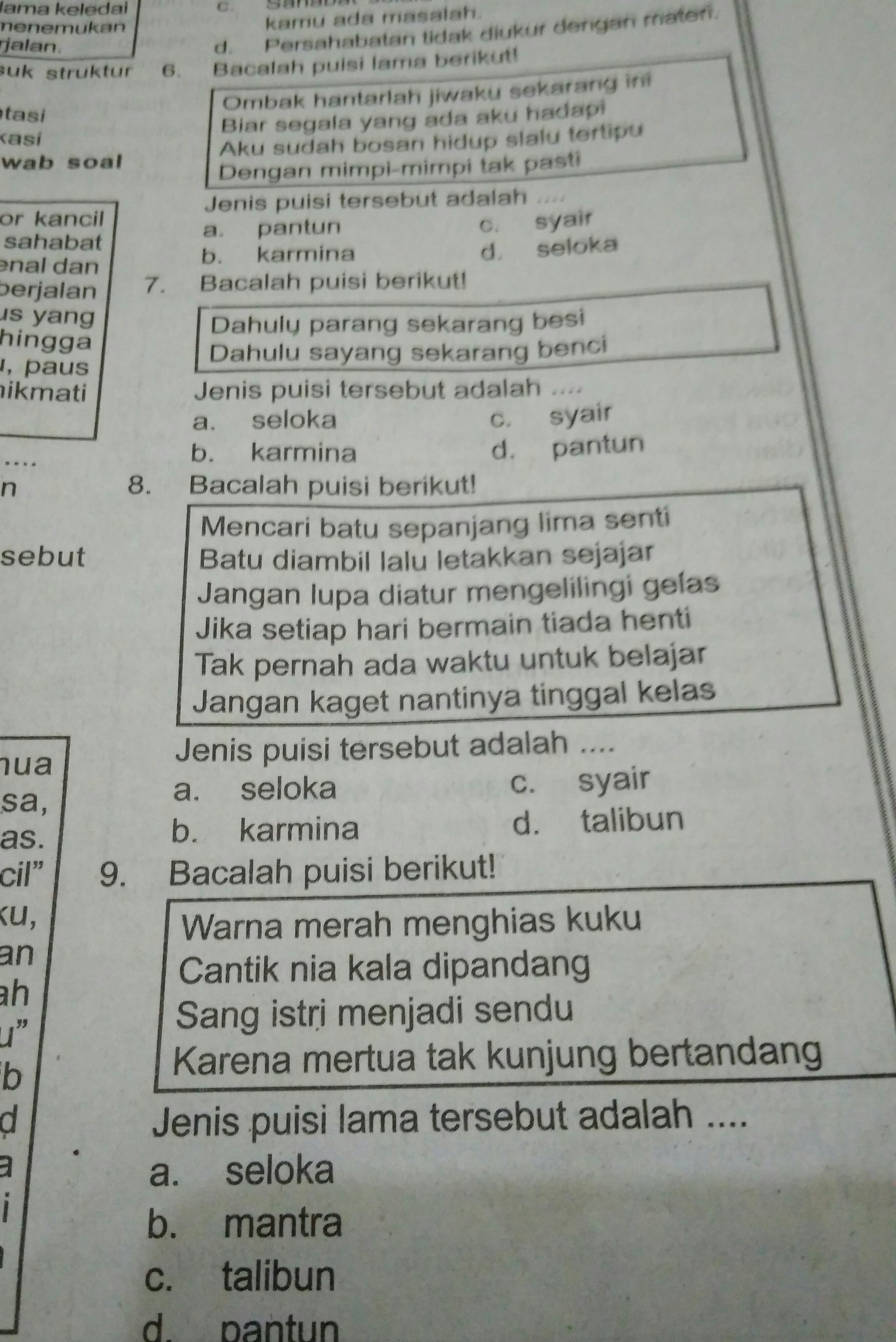 Detail Bentuk Bentuk Puisi Lama Nomer 53