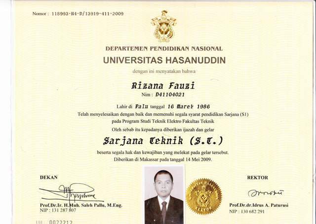 Detail Bentuk Ijazah S1 Nomer 30