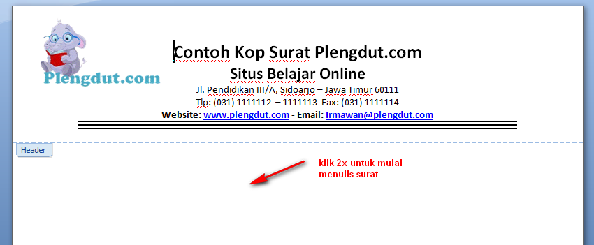 Detail Bentuk Kop Surat Nomer 24