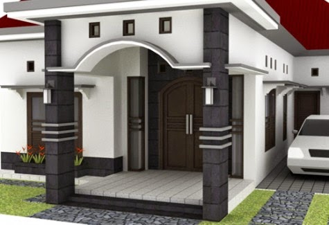 Detail Bentuk Pilar Teras Rumah Nomer 3