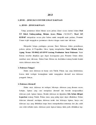 Detail Bentuk Surat Dakwaan Nomer 29