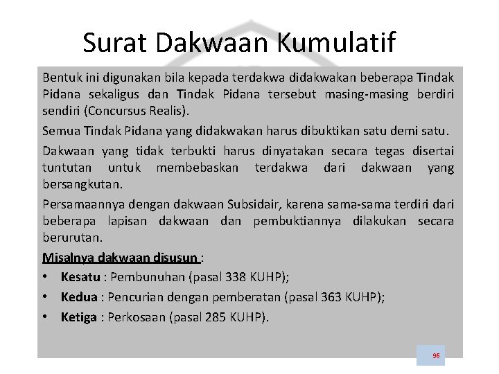 Detail Bentuk Surat Dakwaan Nomer 45