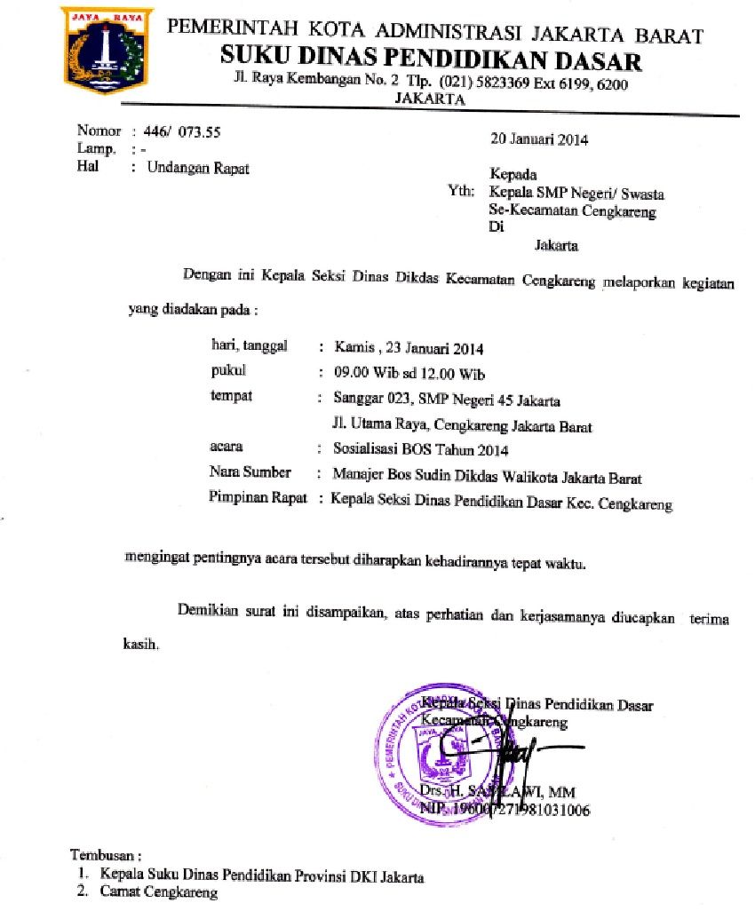 Detail Bentuk Surat Resmi Nomer 6