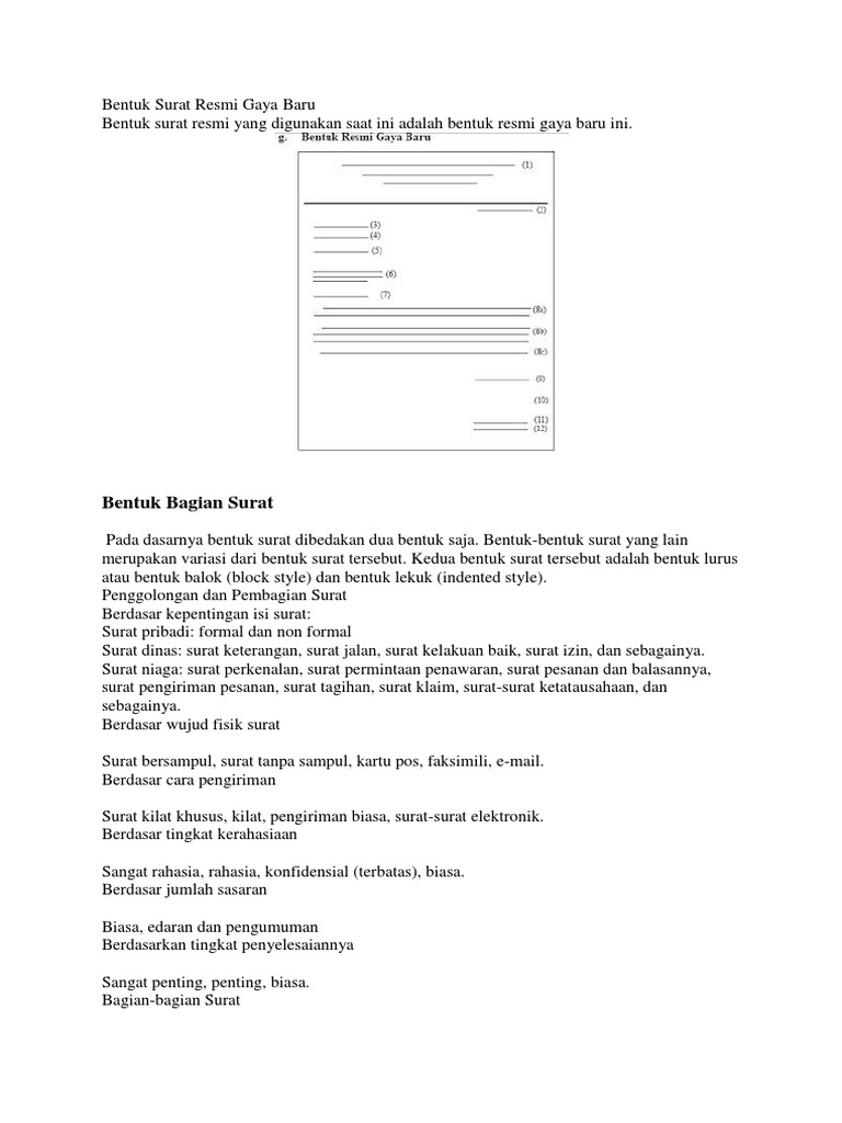 Detail Bentuk Surat Resmi Nomer 50