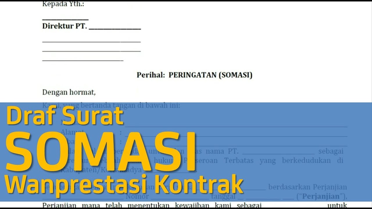 Detail Bentuk Surat Somasi Nomer 25