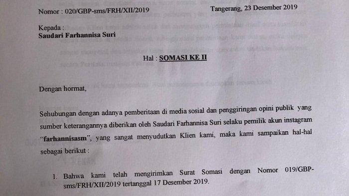 Detail Bentuk Surat Somasi Nomer 42