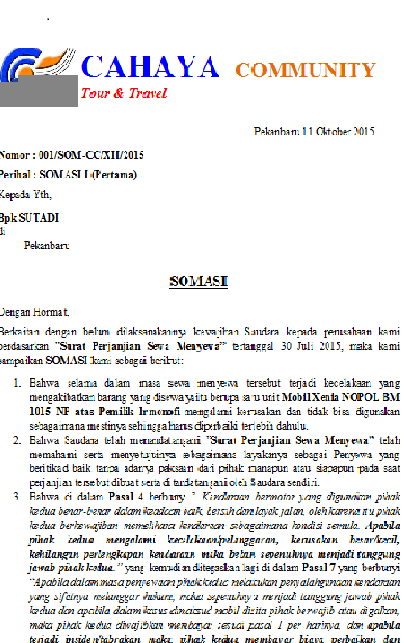 Detail Bentuk Surat Somasi Nomer 56