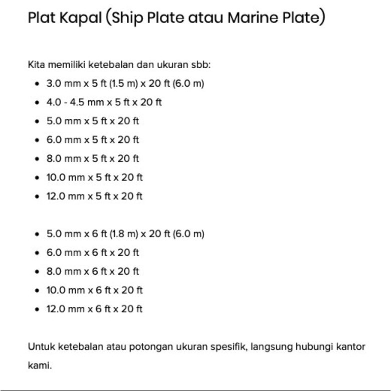 Download Berat Plat Baja Nomer 23