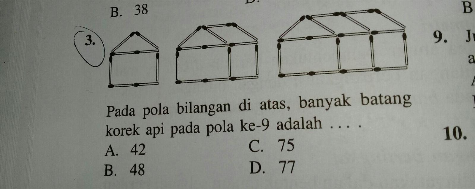 Detail Berdasarkan Gambar Banyaknya Batang Pada Pola Ke 6 Nomer 8