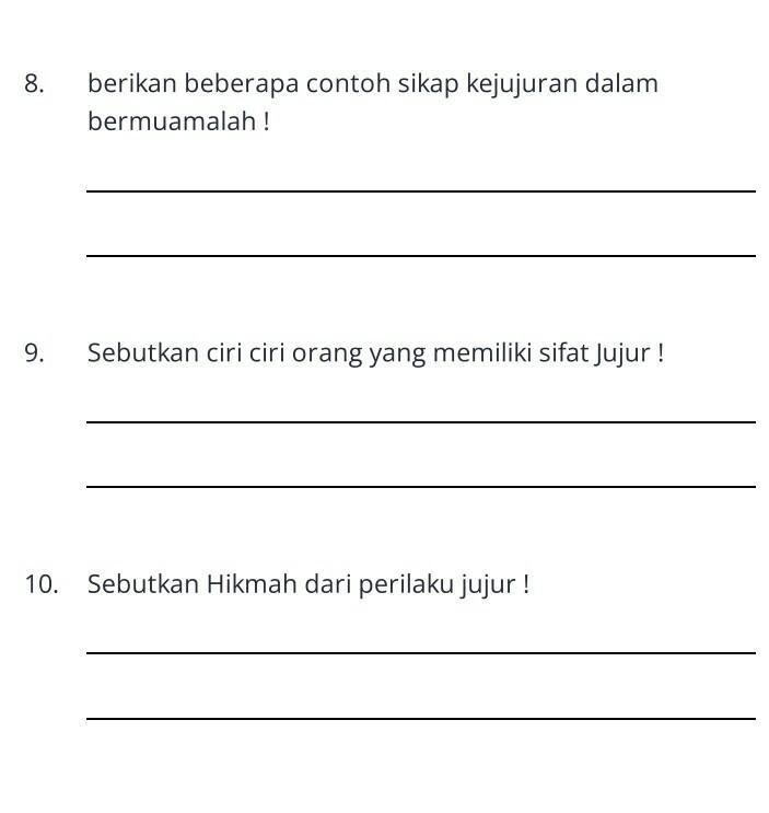 Detail Berikan Contoh Kejujuran Dalam Bermuamalah Nomer 36