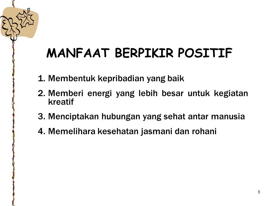 Detail Berpikir Positif Positif Thinking Nomer 27