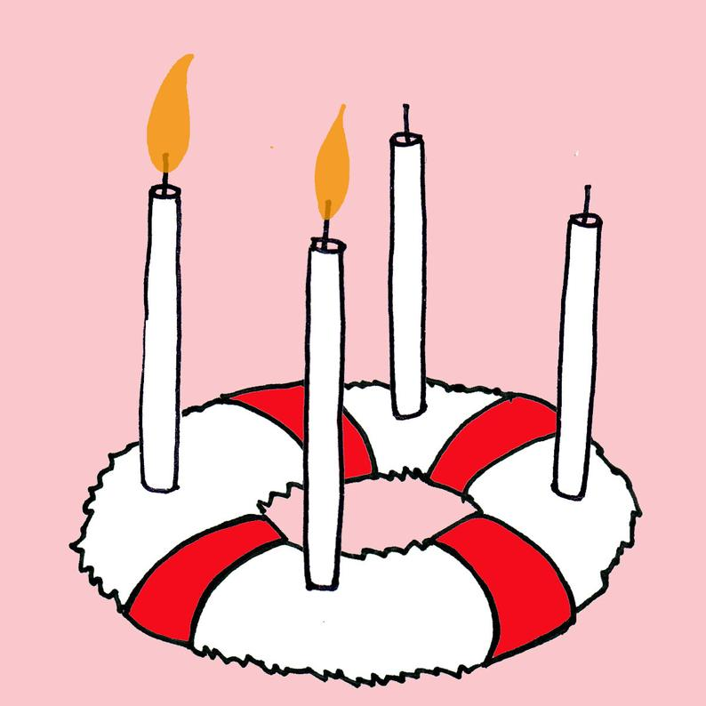 Detail Clipart Adventskranz Nomer 8