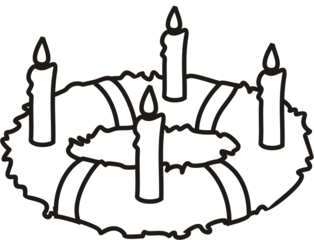 Detail Clipart Adventskranz Nomer 19