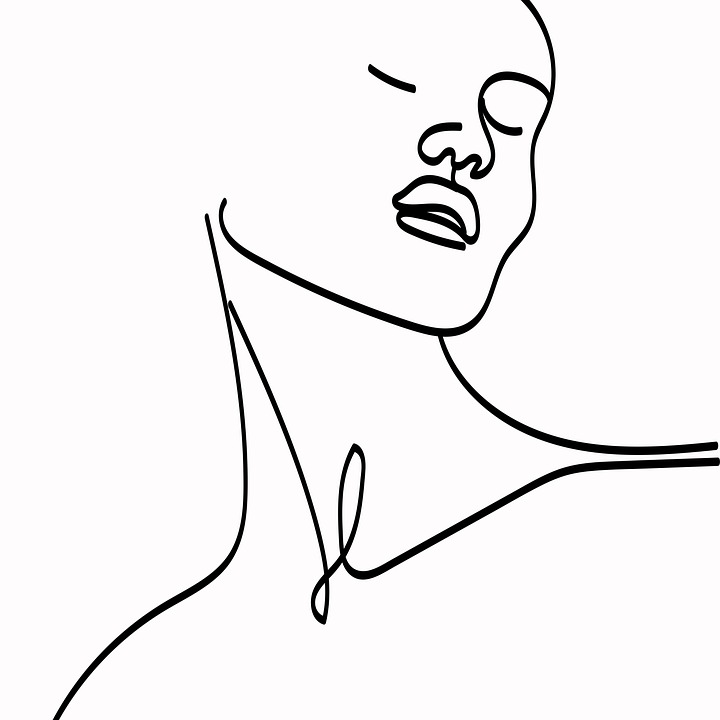 Detail Gesicht Eine Linie Nomer 11