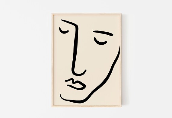 Detail Gesicht Eine Linie Nomer 14