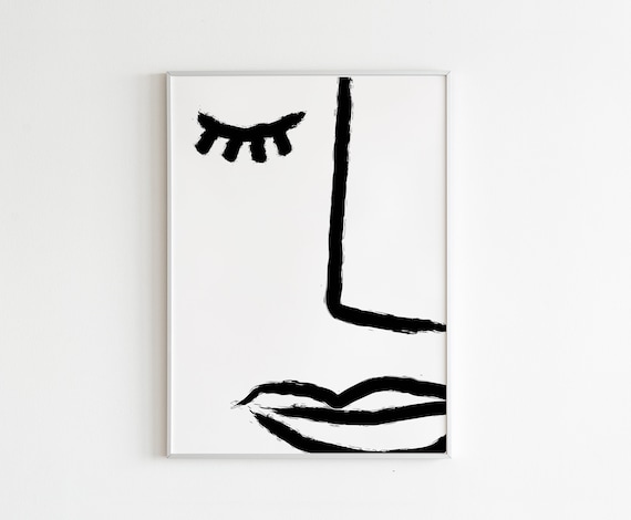 Detail Gesicht Eine Linie Nomer 19
