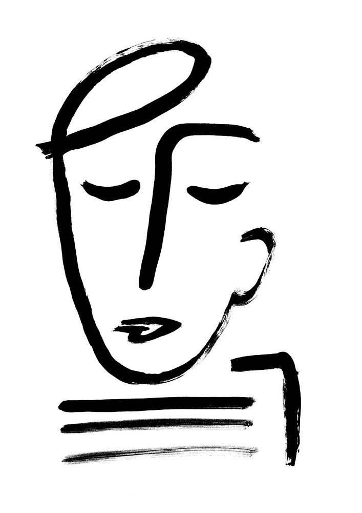 Detail Gesicht Eine Linie Nomer 7