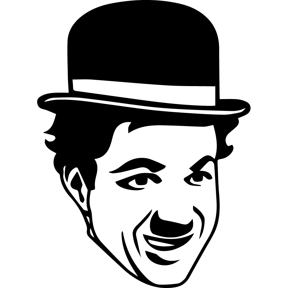 Detail Wandtattoo Charlie Chaplin Nomer 2