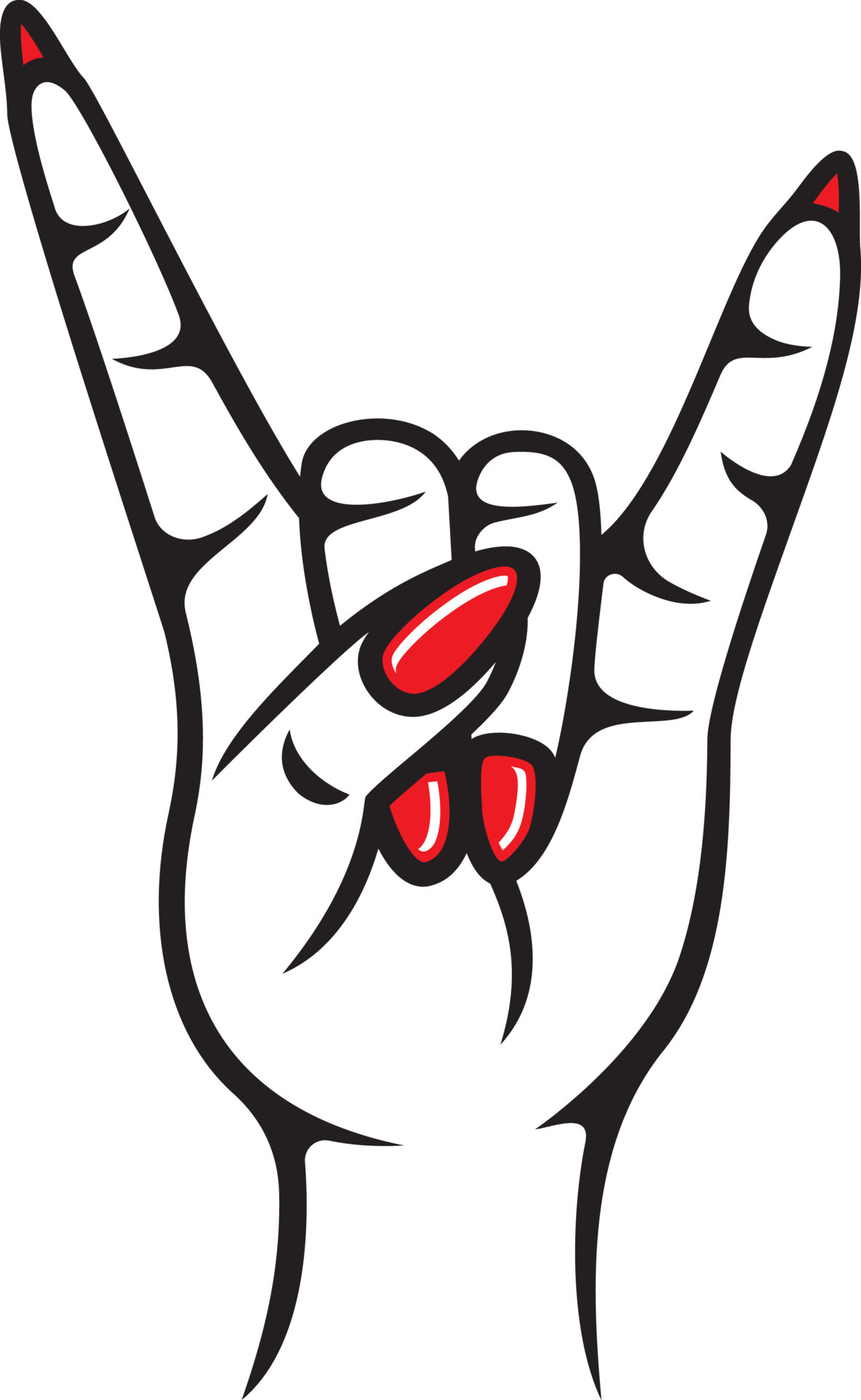 Detail Rock N Roll Handzeichen Nomer 10