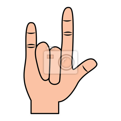 Detail Rock N Roll Handzeichen Nomer 12