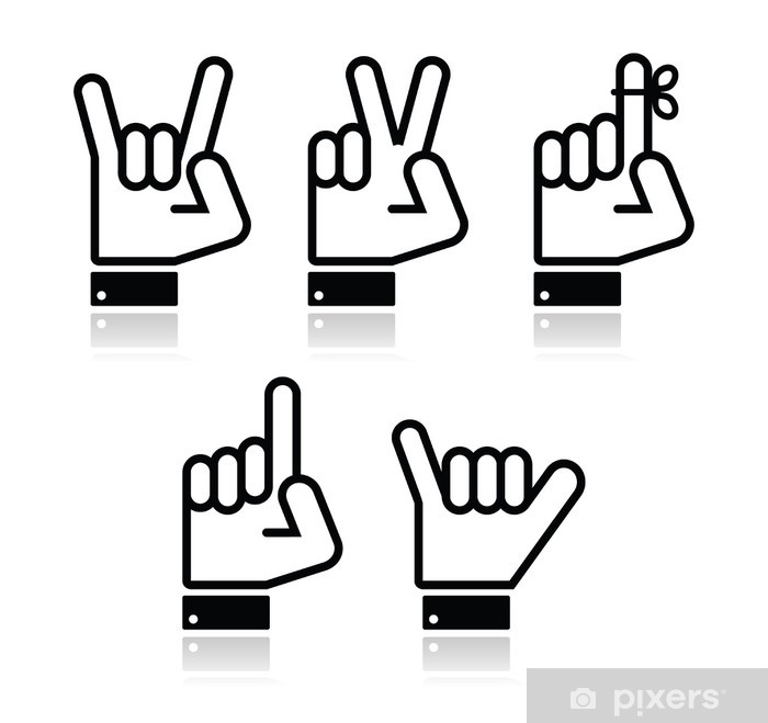 Detail Rock N Roll Handzeichen Nomer 19