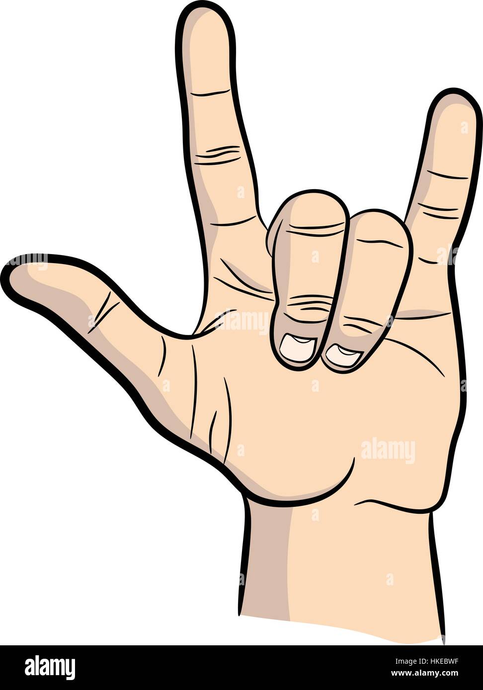 Detail Rock N Roll Handzeichen Nomer 4