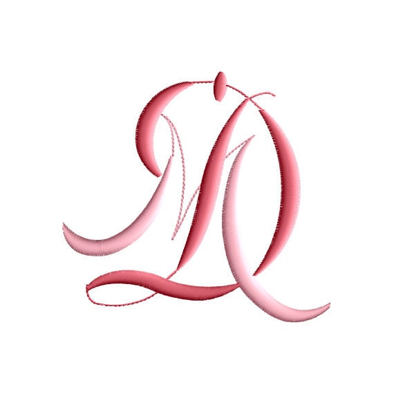 Detail Monogramm 2 Buchstaben Nomer 2
