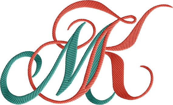 Detail Monogramm 2 Buchstaben Nomer 3