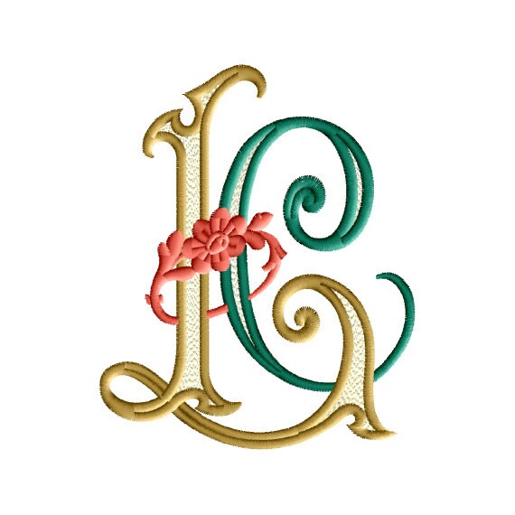 Detail Monogramm 2 Buchstaben Nomer 4