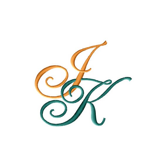 Detail Monogramm 2 Buchstaben Nomer 7