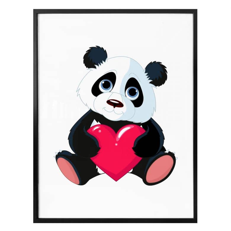 Detail Panda Mit Herz Nomer 2